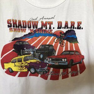 Vtg 1997 Tank w/Graphics Classic Cars D.A.R.E. Show 'N Shine Shirt